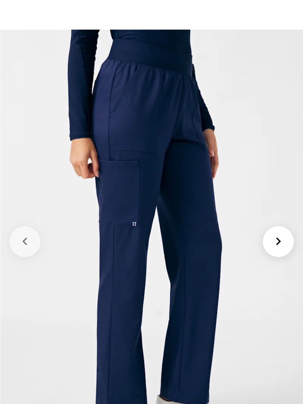 White Cross Vibe Navy blue wide leg scrub Pants Medium